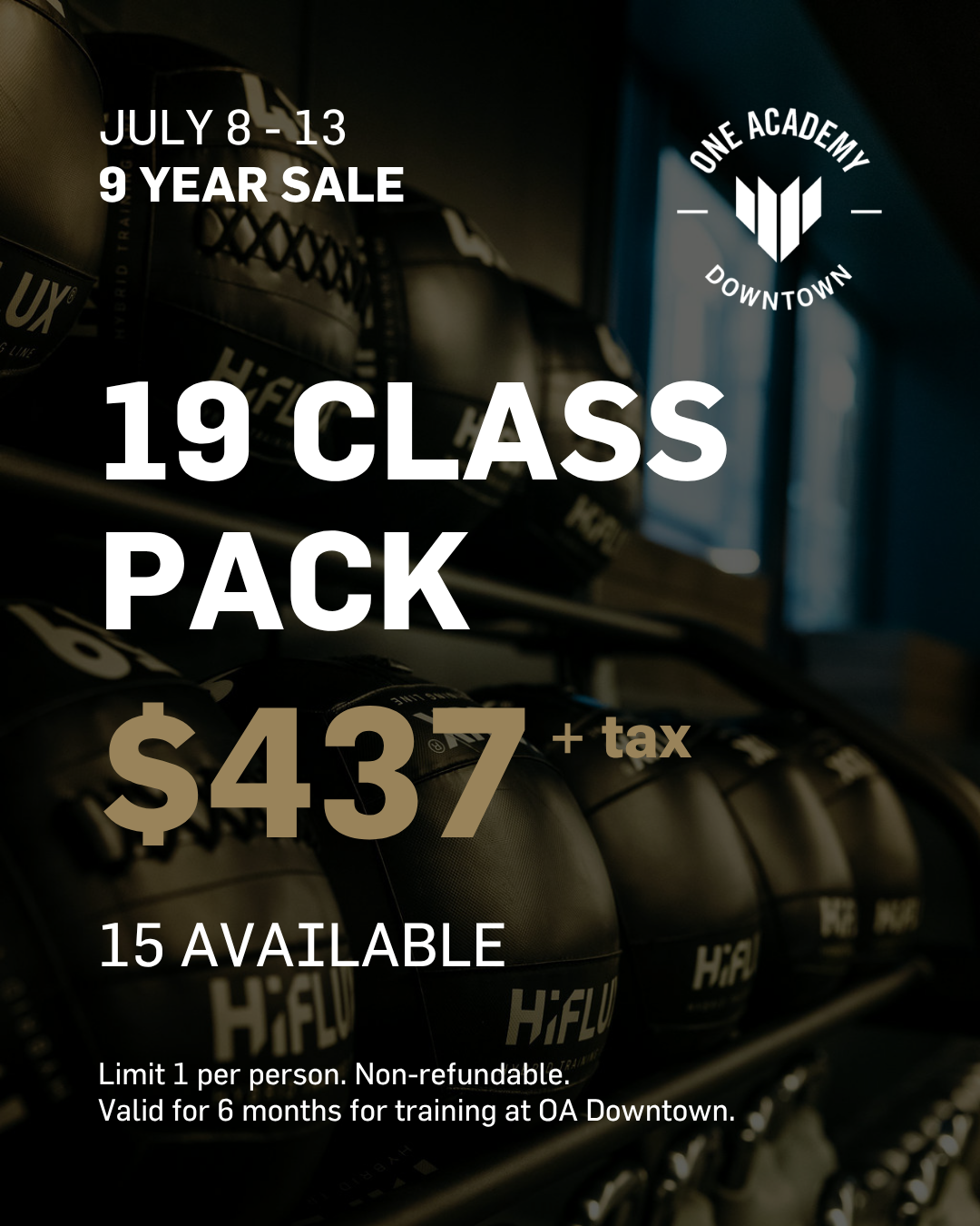 19 CLASS PACK - DOWNTOWN - 9 YR SALE
