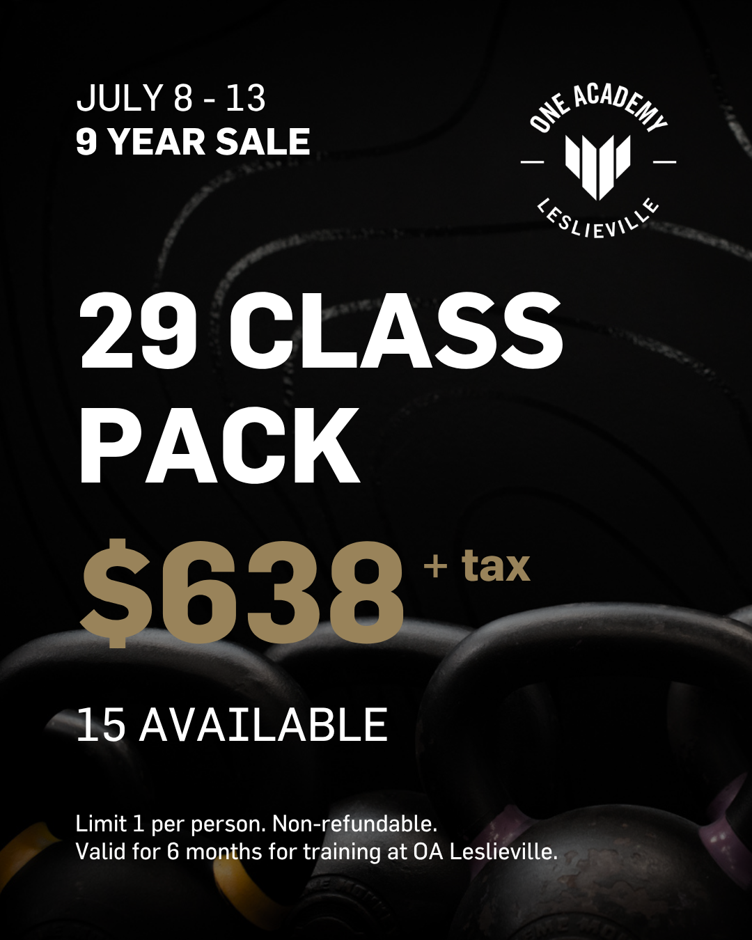 29 CLASS PACK - LESLIEVILLE - 9 YR SALE
