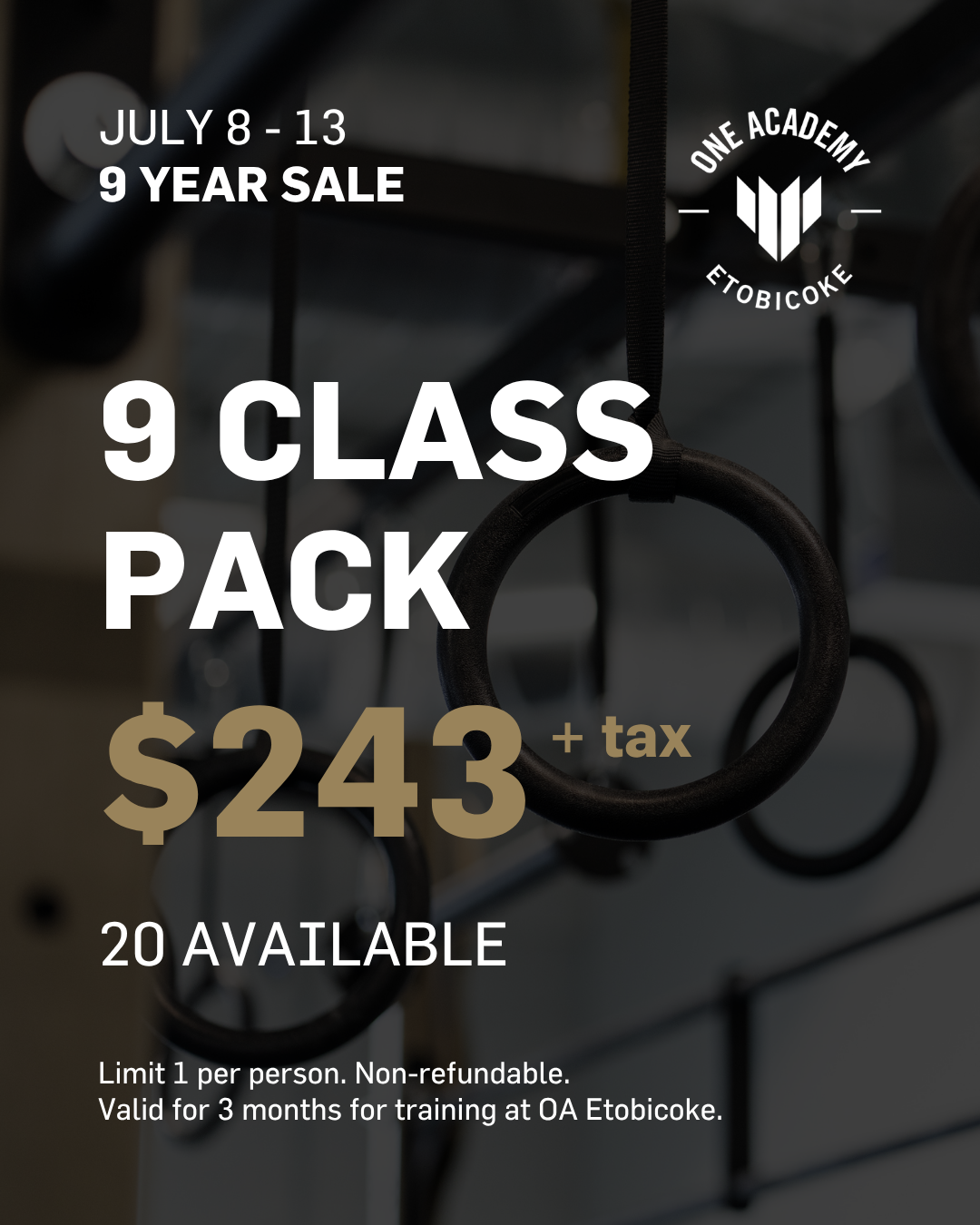 9 CLASS PACK - ETOBICOKE - 9 YR SALE