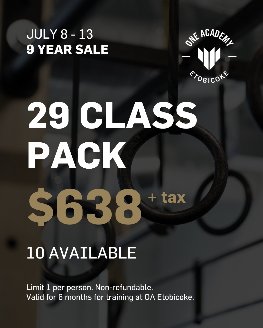 29 CLASS PACK - ETOBICOKE - 9 YR SALE