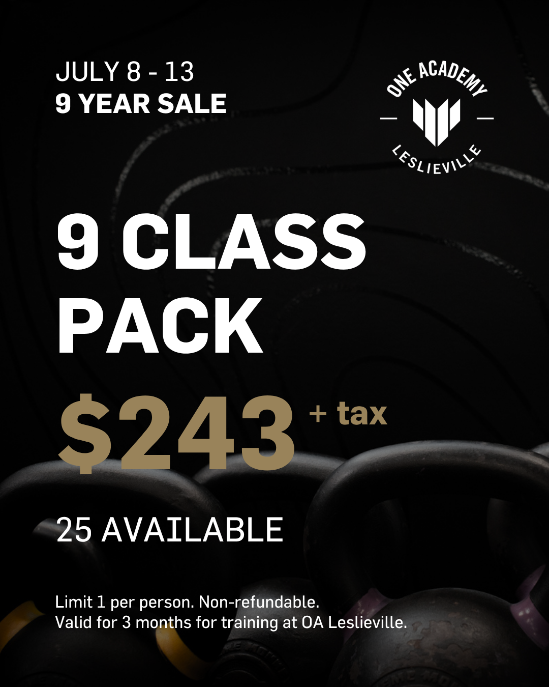 9 CLASS PACK - LESLIEVILLE - 9 YR SALE